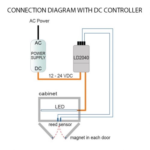 reed sensor connection diagram with dc controller