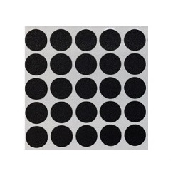 black stickers sheet of 25
